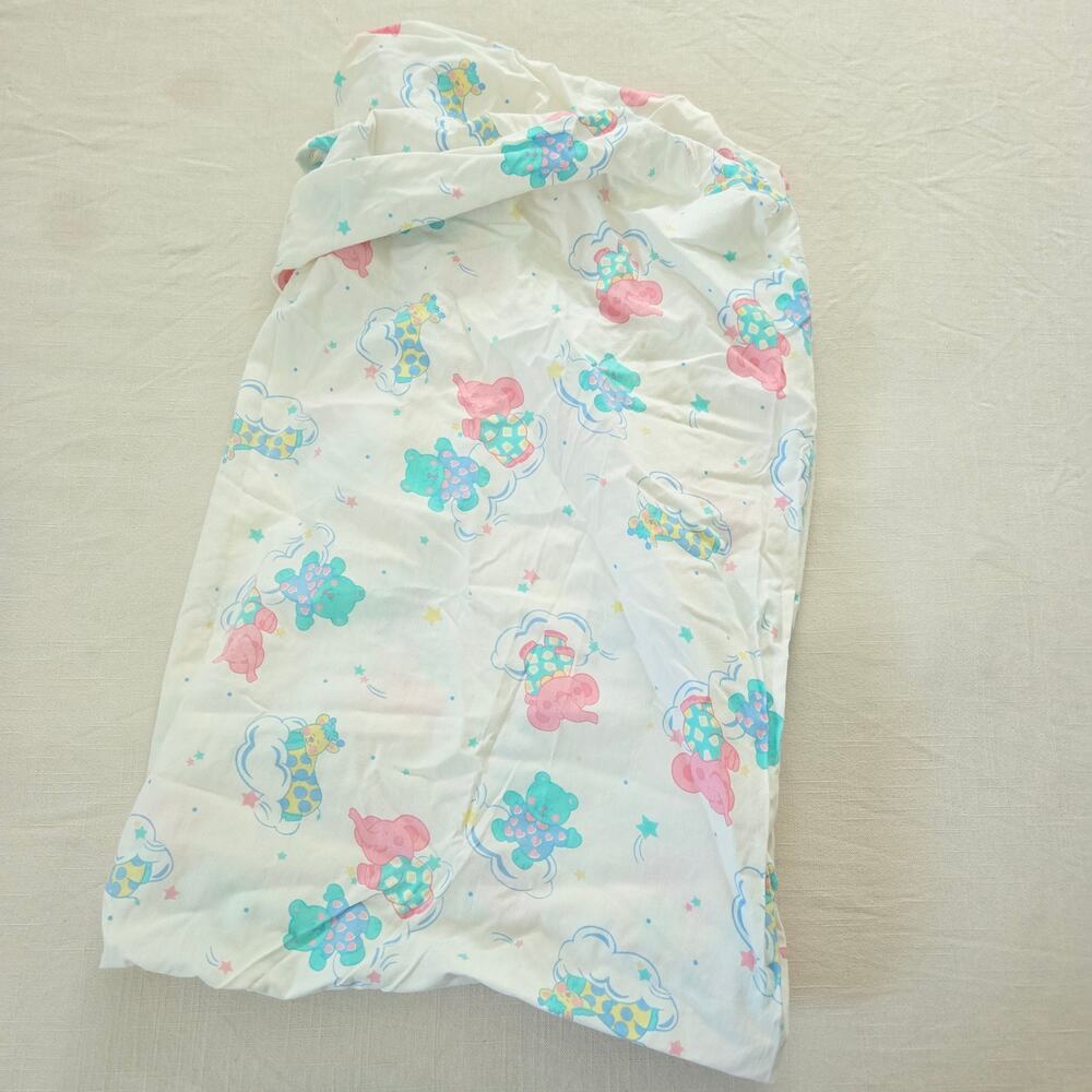 Vintage Playing Animals Fitted Crib Sheet